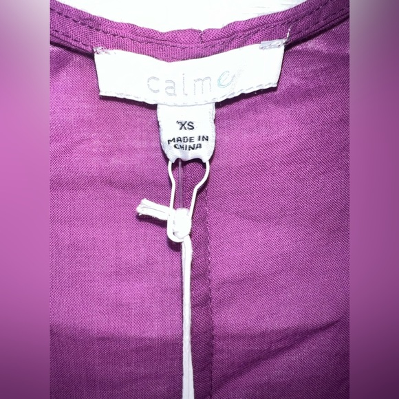 Johnny Was CALME Buttoned Raglan Slip Dress 'Ultra Violet'  NEW - Picture 5 of 10